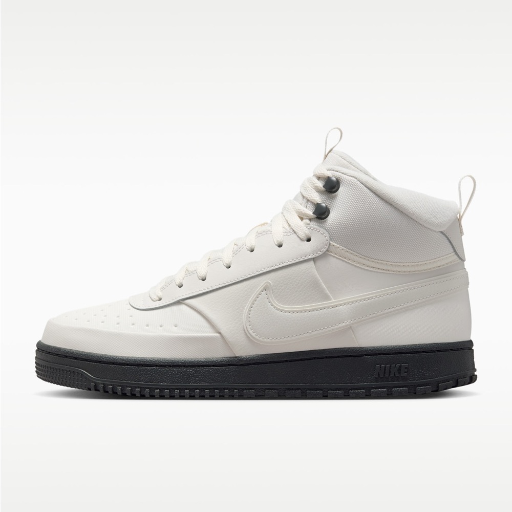 Nike Men’s High-Top Sneakers in Off-White and Black